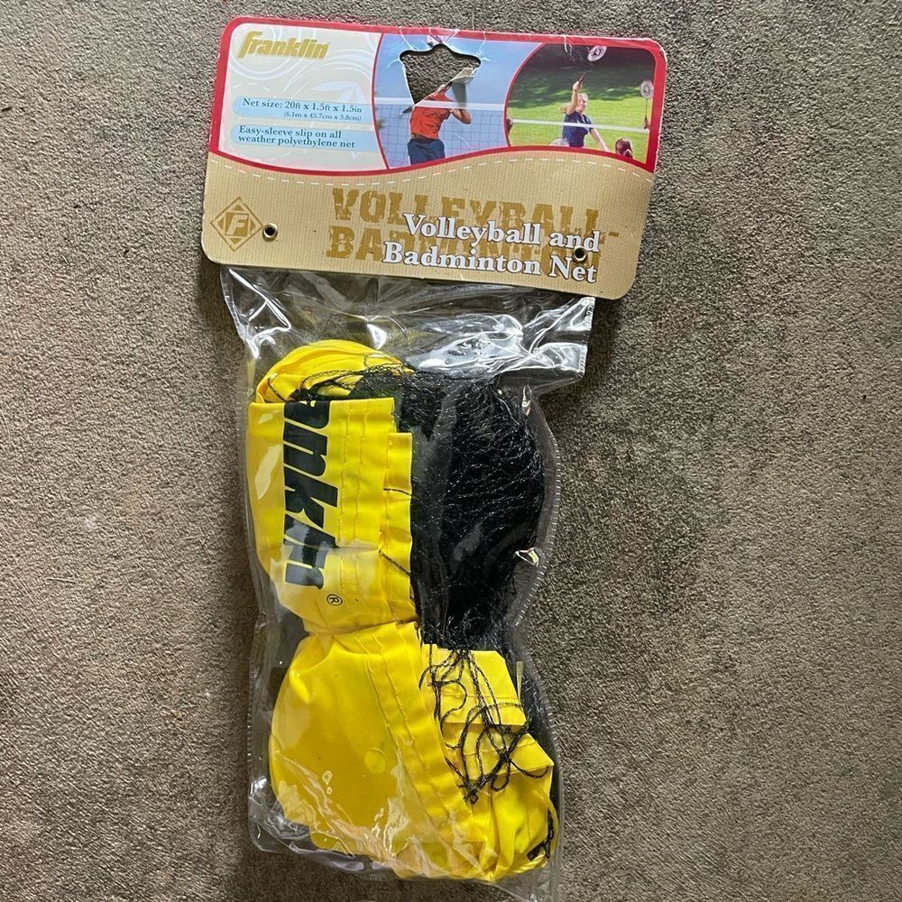 🆕 Franklin Sports Volleyball Replacement Net, Yellow 20’ x 1.5’ x 1.5”